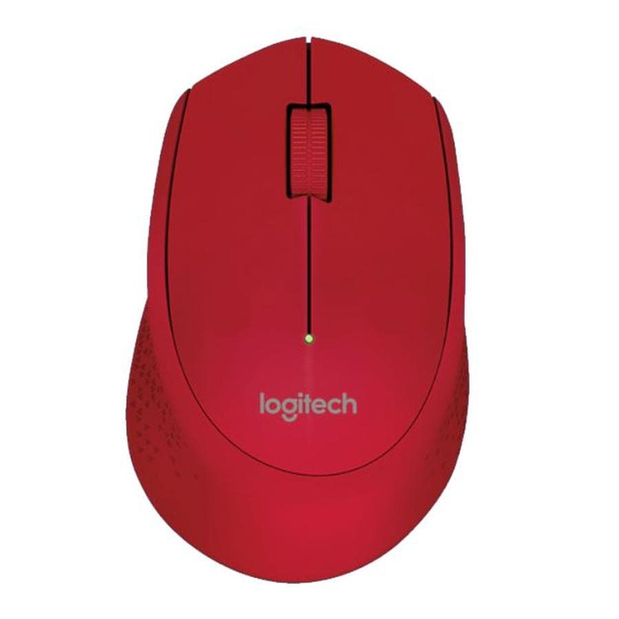Mouse Inalámbrico Cómodo Diseño Curvo - Logitech M280, Rojo