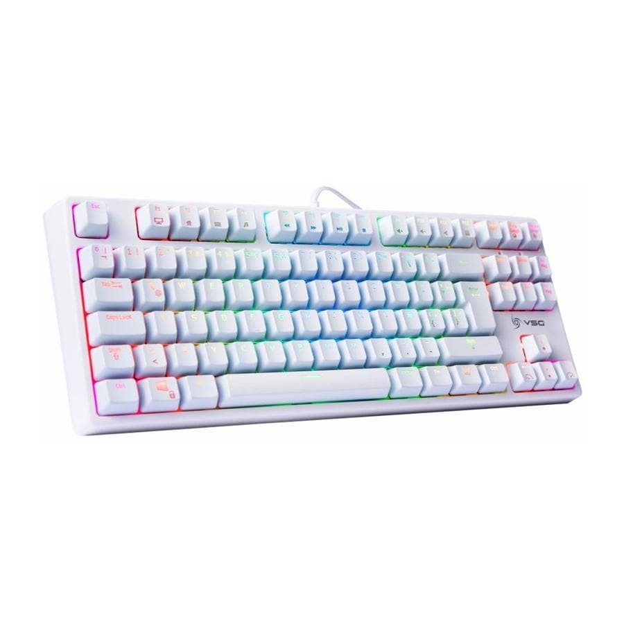 Teclado Usb Mecánico VSG Alnitak Tkl 80% (VG-KM982-WHT-RED) Blanco Sw/Red