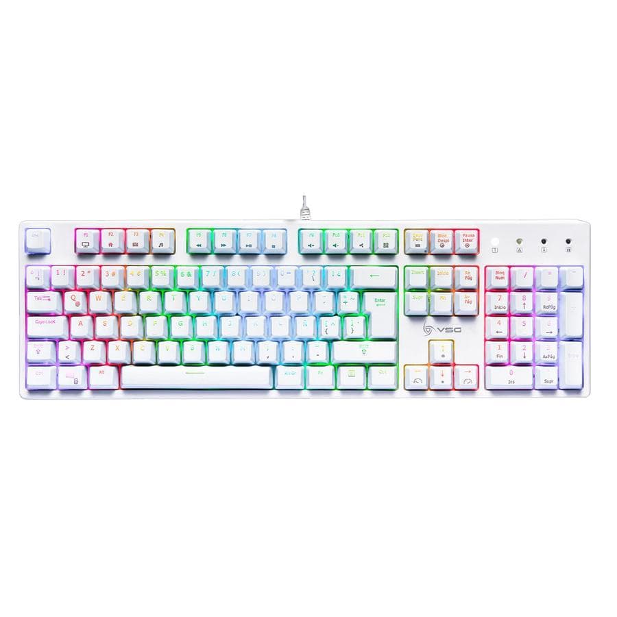 Teclado Usb Mecánico VSG Alnilam (VG-KM983-WHT-BLU) Blanco Sw/Otemu Blue