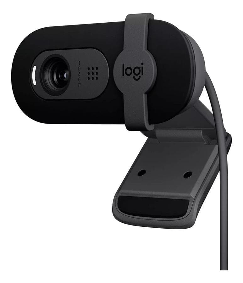 Cámara Web Full Hd 1080P, Rightlight 2, Logitech Brio 100 Negro
