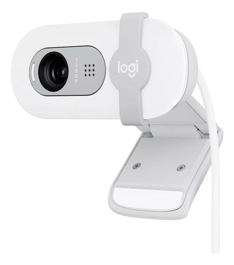 Cámara Web Full Hd 1080P, Rightlight 2, Logitech Brio 100 Blanco