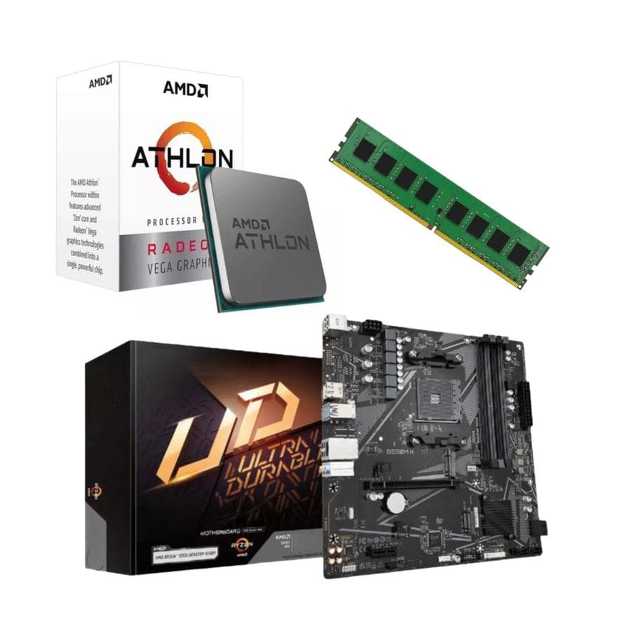 Combo Ecovision Amd Athlon 3000G + Mother + 8Gb