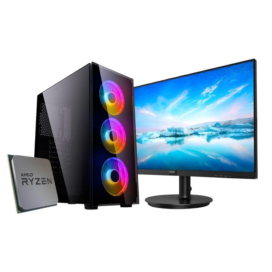 Pc Ecovision Amd Ryzen 5 5600GT + 16Gb + 480Gb + Monitor 19