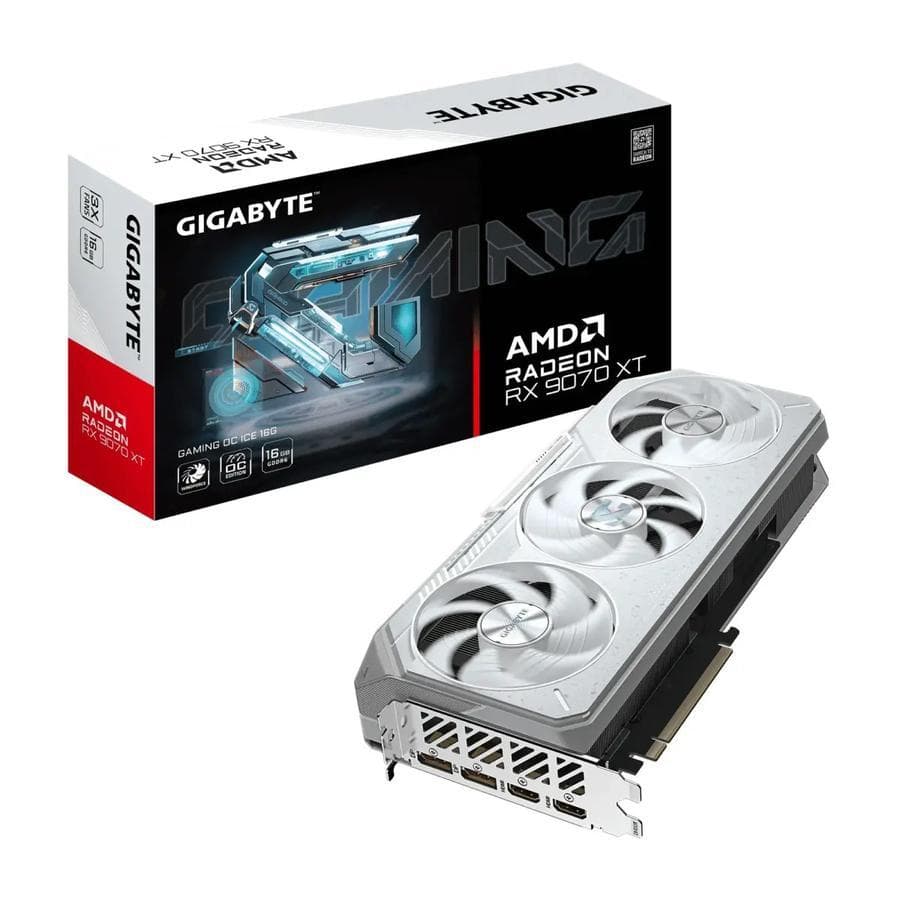 Placa De Video Gigabyte Radeon Rx 9070 Xt Gaming Oc Ice 16G Gddr6