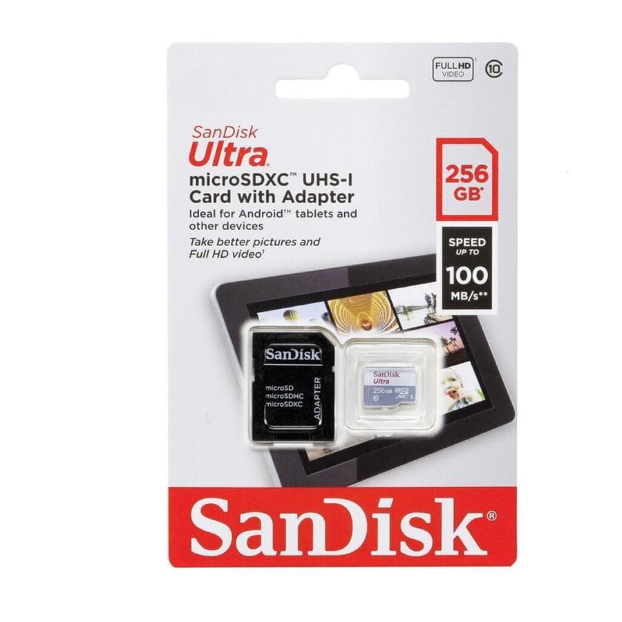 Memoria Micro Sd 256 Gb Sandisk Ultra Con Adaptador - Outlet
