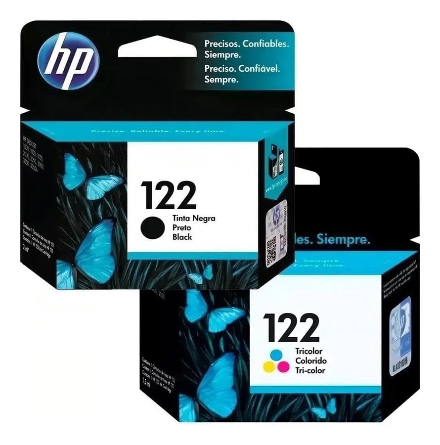 Combo hp 122 negro + color para 1000 2000 2050 3050