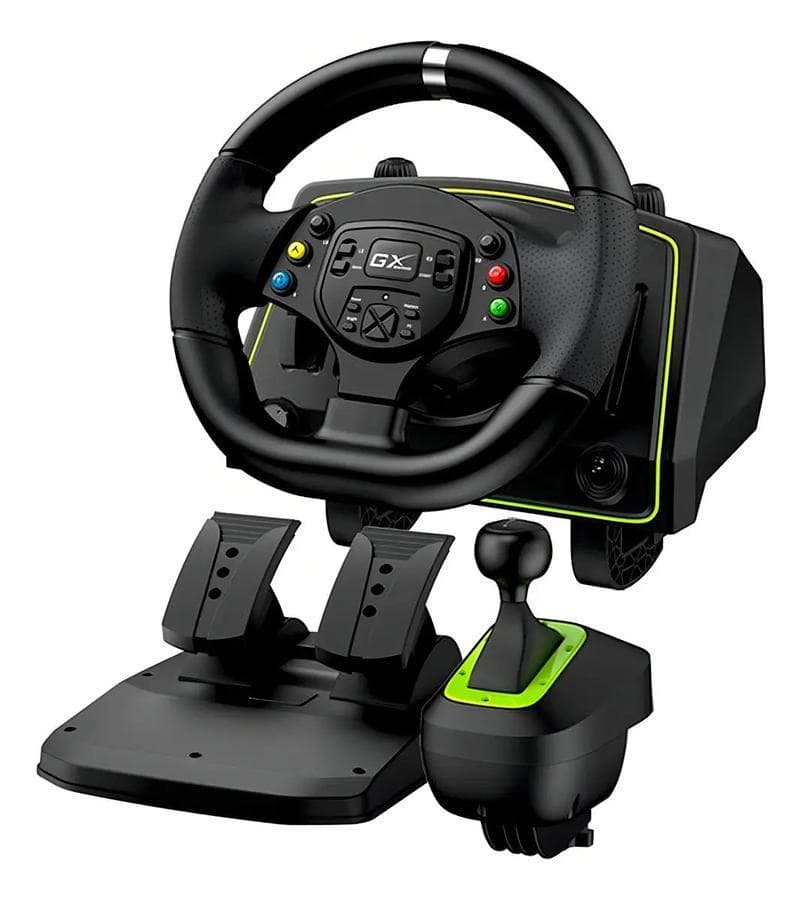 Volante Genius SpeedMaster X2 Multiplataforma con Pedalera y Palanca